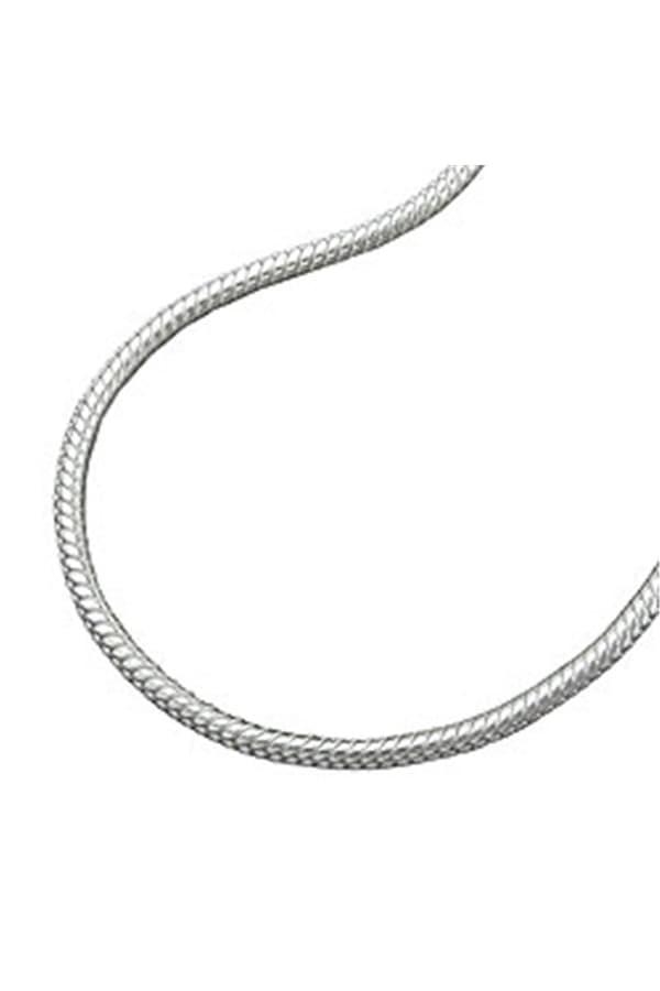 Necklace 1,5mm Round Snake Chain Shiny Silver 925 50cm - GL119006-50