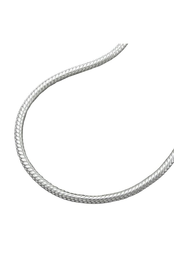 Necklace 1,5mm Round Snake Chain Shiny Silver 925 50cm - GL119006-50