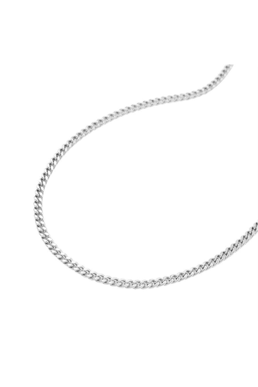 Necklace 1.2mm Flat Curb Chain Diamond Cut Silver 925 36cm - GL101351-36