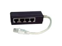 MicroConnect - Nettverksplitter - RJ-45 (hunn) til RJ-45 (hann) - skjermet