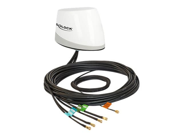 DeLOCK Multiband GNSS LTE-MIMO, WLAN MIMO IEEE 802.11 ac/a/h/b/g/n Antenna - Antenne - navigasjon, mobiltelefon, Wi-Fi - utendørs, overflatemonterbar