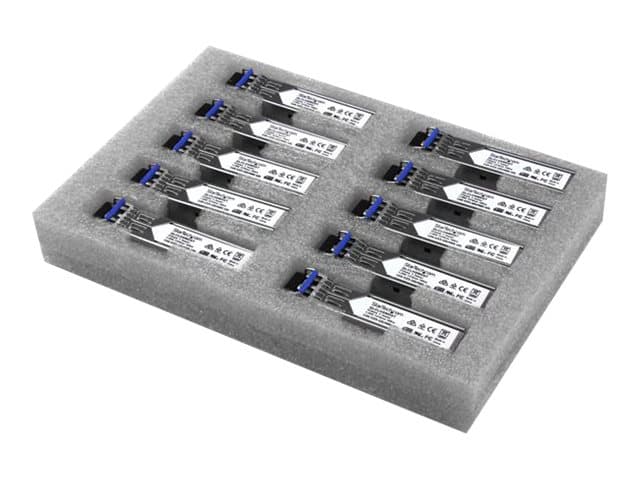 StarTech.com Cisco GLC-LH-SMD Compatible SFP Module 10 Pack - 1000BASE-LX/LH 1GbE Gigabit Ethernet Single Mode Fiber SMF Optic Transceiver - SFP (min