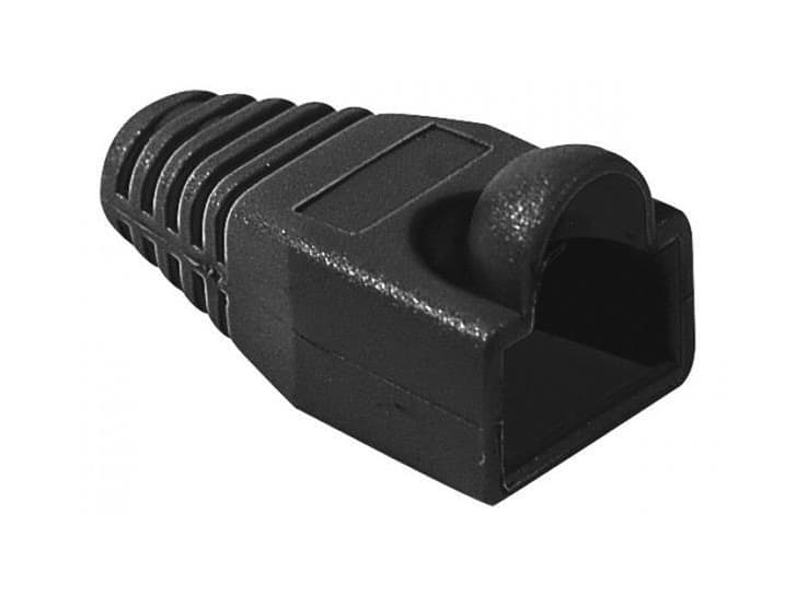 EXC Brytskydd/Sleeves RJ45 6.5mm Black 10PCS