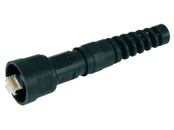Telegärtner J80026A0010, RJ45, Svart