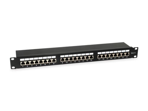Bild av Equip 326325 Shieled patch Panel [24-Port, 19Inch 1U, Cat.6, light-grey]
