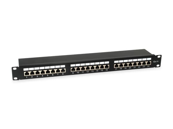equip Patchfeld Cat.6 24-Port 19" 1HE geschirmt grau