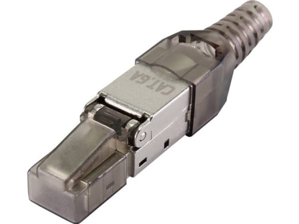 RJ45 Stik, lige Renkforce CAT 6A Sort (transparent) 1 stk