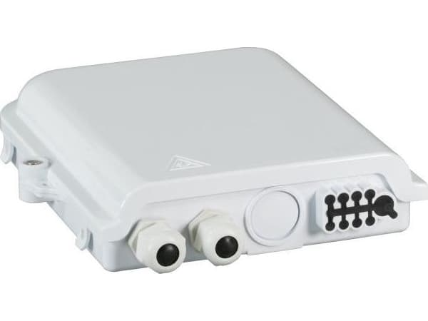 FTTH IP65 koblingsboks for 8 fibre, 8 koblinger og fiberoverflødig lengdeholder (FTTH-BOX-OUT-2)