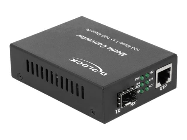 DeLOCK - Fibermediekonverterare - 10 GigE - 1000Base-T, 1000Base-X, 10GBase-T, 10GBase-R, 2.5GBase-T, 5GBase-T, 5GBase-R, 2.5GBase-X - SFP+ / RJ-45
