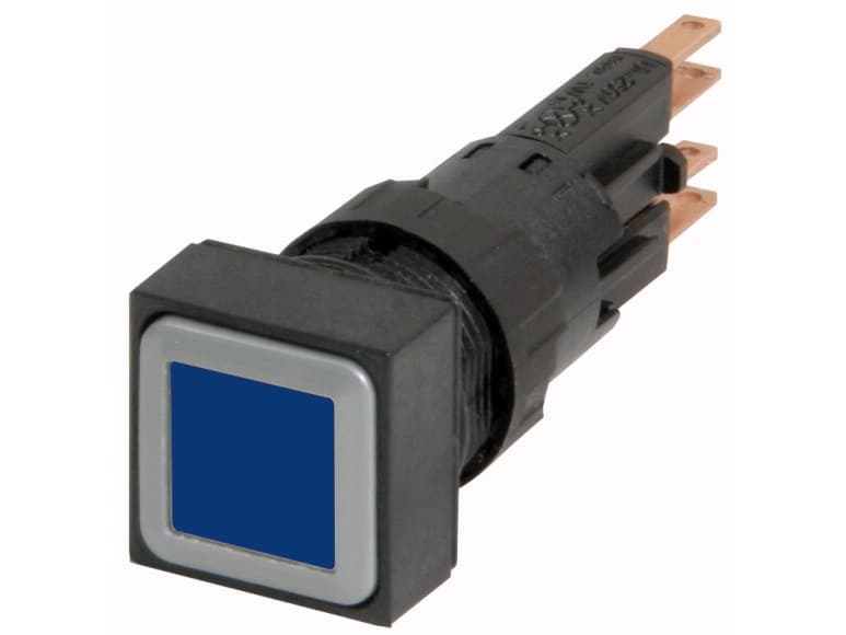 Eaton Q18LT-BL, Pushbutton switch, Svart, Blå, IP65, 18 mm, 60 mm, 18 mm
