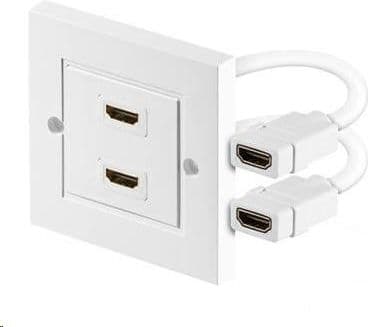 PremiumCord HDMI-uttak i panel 2x HDMI A - HDMI A Hun/Hunn