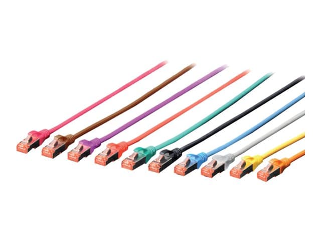 DIGITUS - Patch-kabel - RJ-45 (hane) till RJ-45 (hane) - 10 m - SFTP - CAT 6 - halogenfri - grå