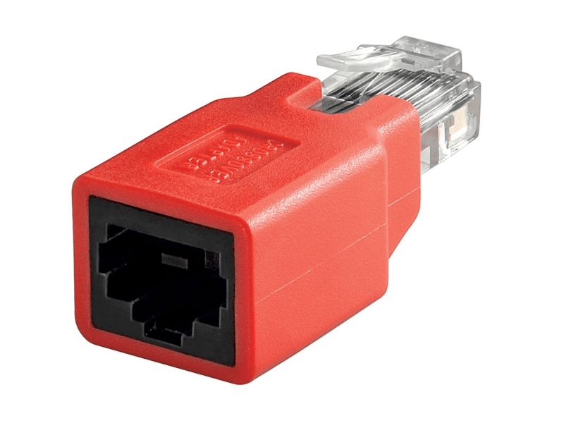 Goobay 68912, RJ45, RJ45, Hane/Hona, Röd