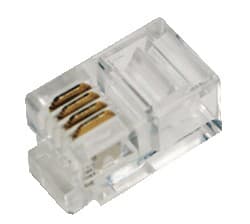 LogiLink RJ10, RJ10, Transparent, Guld, RoHS, 100 styck