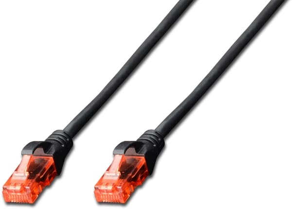 DIGITUS Professional Premium - Patch-kabel - RJ-45 (hane) till RJ-45 (hane) - 50 cm - UTP - CAT 6 - formpressad, hakfri - svart