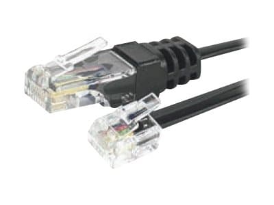Exertis - Telefonkabel - RJ-11 (hann) til RJ-45 (hann) - 5 m - flat - svart