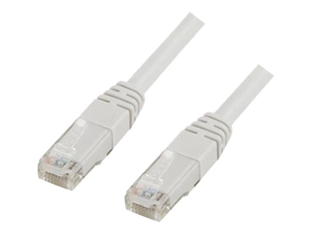DELTACO TP-650V - Patch-kabel - RJ-45 (hane) till RJ-45 (hane) - 50 m - UTP - CAT 6 - formpressad - vit