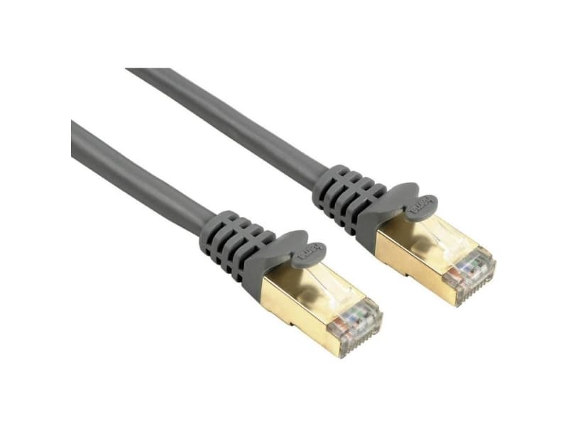 Hama RJ45 Netværk Tilslutningskabel CAT 5e S/STP 5.00 m Grå med låsebeskyttelse