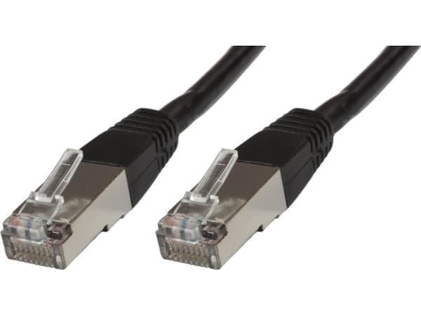 MicroConnect - Nettverkskabel - RJ-45 (hann) til RJ-45 (hann) - 25 cm - 6 mm - SFTP - CAT 6 - halogenfri, flertrådet, rund - svart