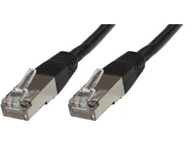 MicroConnect - Nettverkskabel - RJ-45 (hann) til RJ-45 (hann) - 25 cm - 6 mm - SFTP - CAT 6 - halogenfri, flertrådet, rund - svart