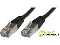 MicroConnect - Nettverkskabel - RJ-45 (hann) til RJ-45 (hann) - 25 cm - 6 mm - SFTP - CAT 6 - halogenfri, flertrådet, rund - svart