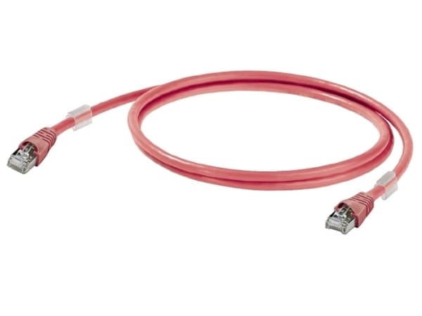 Weidmüller Cat6a S/FTP, 3m, 3 m, Cat6a, S/FTP (S-STP), RJ-45, RJ-45, Röd