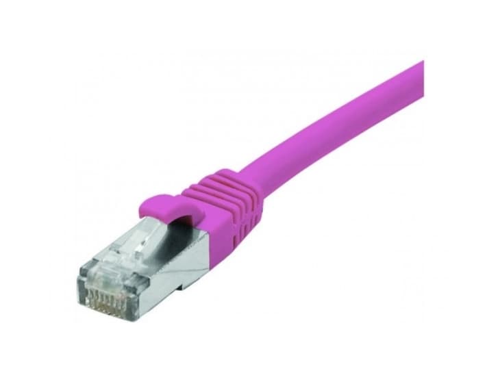 EXC Patch Cord RJ45 CAT.6 F/UTP LSZH (Halogenfri) Copper Snagless Pink 3m
