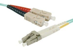 EXC Fiber Patch Cord OM3 50/125 LSZH (Halogenfri) SC/LC Aqua 15m