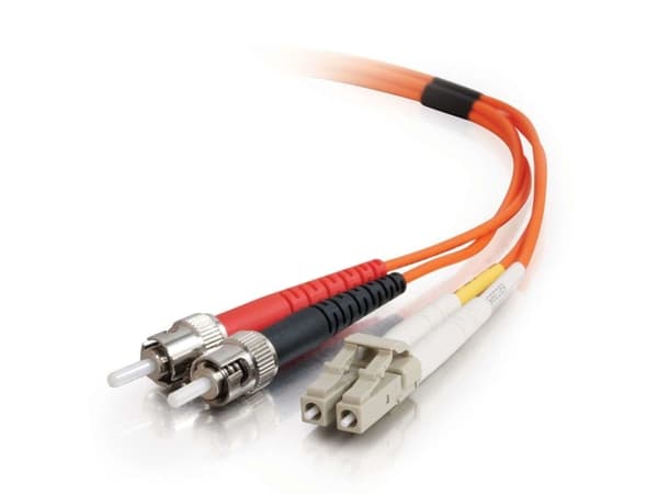 C2G Low-Smoke Zero-Halogen - Patch-kabel - LC multiläge (hane) till ST-läge (multi-mode) (hane) - 2 m - fiberoptisk - 62,5/125 mikron - orange