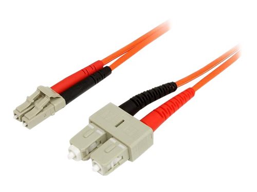 Bild av StarTech.com 1m Fiber Optic Cable - Multimode Duplex 50/125 - LSZH - LC/SC - OM2 - LC to SC Fiber Patch Cable (50FIBLCSC1) - Nätverkskabel - LC multi