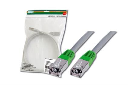 Digitus Cat5e, 0.5m, 0,5 m, Cat5e, F/UTP (FTP), RJ-45, RJ-45, Grå