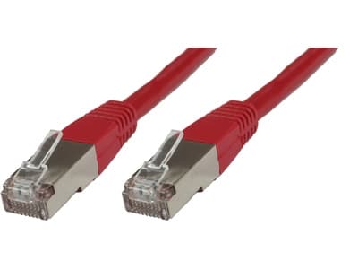 MicroConnect - Nettverkskabel - RJ-45 (hann) til RJ-45 (hann) - 25 cm - SFTP, PiMF - CAT 6 - halogenfri, flertrådet - rød