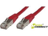 MicroConnect - Nettverkskabel - RJ-45 (hann) til RJ-45 (hann) - 25 cm - SFTP, PiMF - CAT 6 - halogenfri, flertrådet - rød