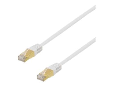 DELTACO - Patch-kabel - RJ-45 (hane) till RJ-45 (hane) - 15 m - SFTP - CAT 7 - halogenfri - vit