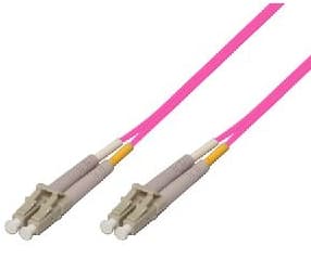 EXC Fiber Patch Cord OM4 50/125 Pink LSZH (Halogenfri) LC/LC 15m