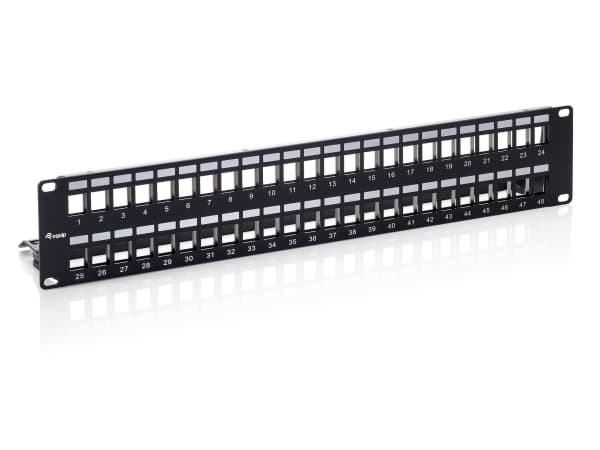 Equip 769349, Cat6, Svart, SPCC, Rackmontering, 2U, 88 mm