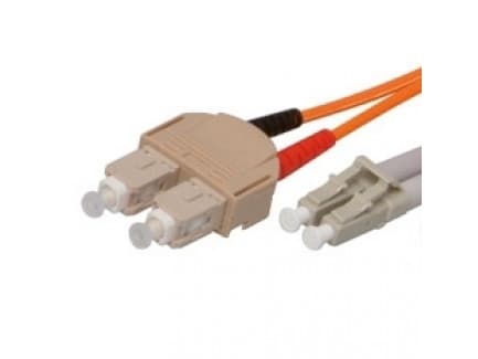 EXC Fiber Duplex Patch co OM2 50/125 SC/LC 20m, 20 m, OM2, SC/UPC, LC/UPC, Hankjønn/hankjønn, Oransje