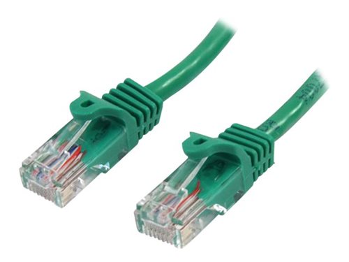 Bild av StarTech.com 0.5m Green Cat5e / Cat 5 Snagless Ethernet Patch Cable 0.5 m - Patch-kabel - RJ-45 (hane) till RJ-45 (hane) - 50 cm - UTP - CAT 5e - hak
