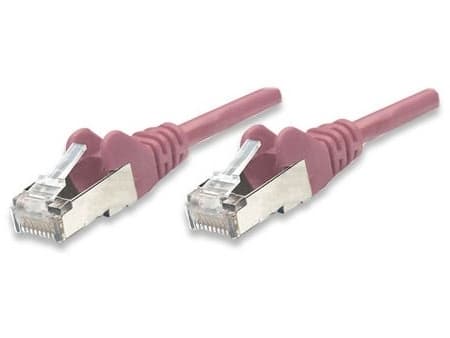 Intellinet Cat5e, 1m, 1 m, Cat5e, SF/UTP (S-FTP), RJ-45, RJ-45, Rosa