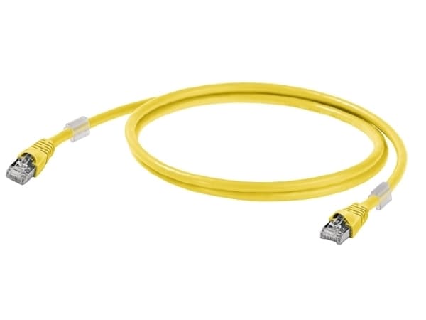 Weidmüller Cat6a S/FTP, 3m, 3 m, Cat6a, S/FTP (S-STP), RJ-45, RJ-45, Gul