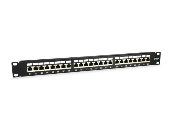 Equip 326625, RJ-45, Cat6a, Svart, 1U, CE, 482,6 mm