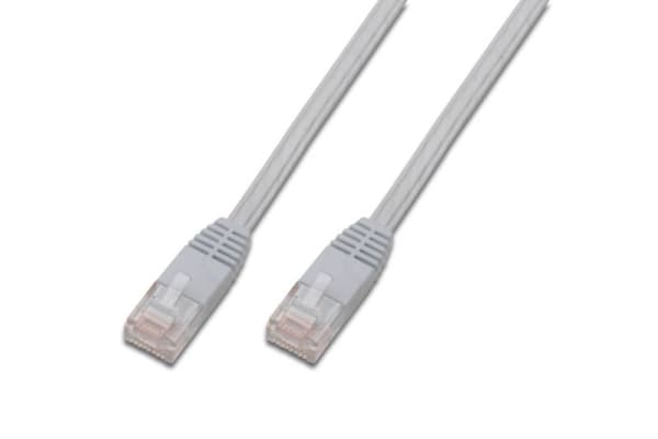 DIGITUS - Patch-kabel - RJ-45 (hane) till RJ-45 (hane) - 3 m - UTP - CAT 5e - platt - vit