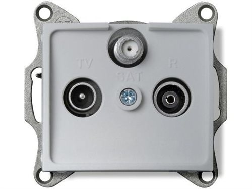 Bild av Kanlux Domo RTV-SAT aerial socket, silver (24866)