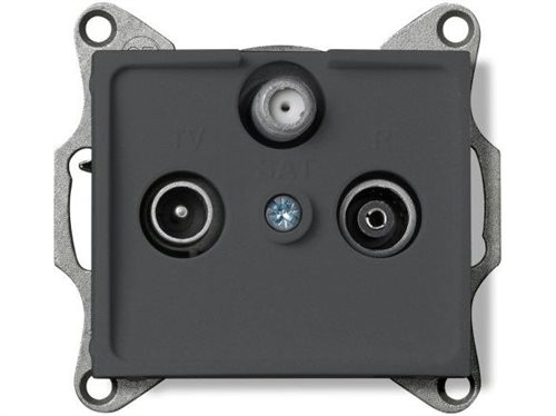 Bild av Kanlux Domo RTV-SAT pass-through antenna graphite (24924)