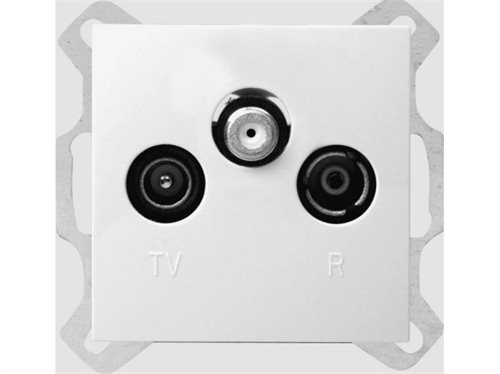 Bild av Hager Polo FIORENA RTV-SAT final antenna socket white - 22035302