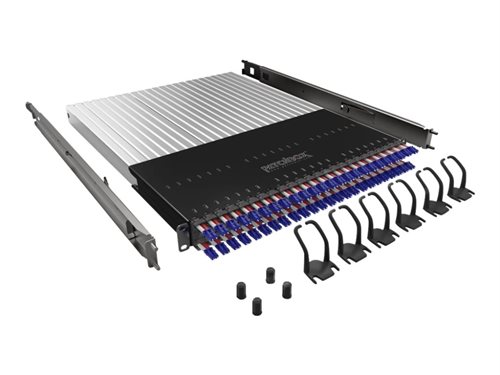 Bild av PATCHBOX PLUS+ SYSTEM OS2 - Cable management system with retractable patch cords - 1.7 m - LC x 24 - RAL 9005 - 1U - 19"