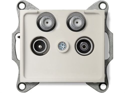 Bild av Kanlux Domo TV-SAT-SAT aerial socket final cream (24809)