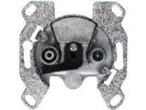 Bild av Hager Polo Double RTV aerial through socket - 53455211