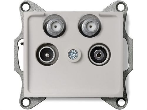 Bild av Kanlux Domo TV-SAT-SAT aerial socket final pearl white (24986)
