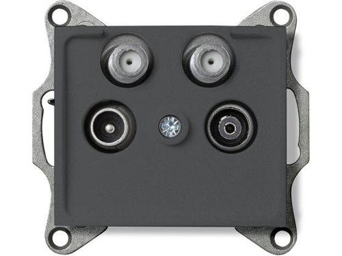 Bild av Kanlux Antenna socket Domo TV-SAT-SAT final graphite (24927)